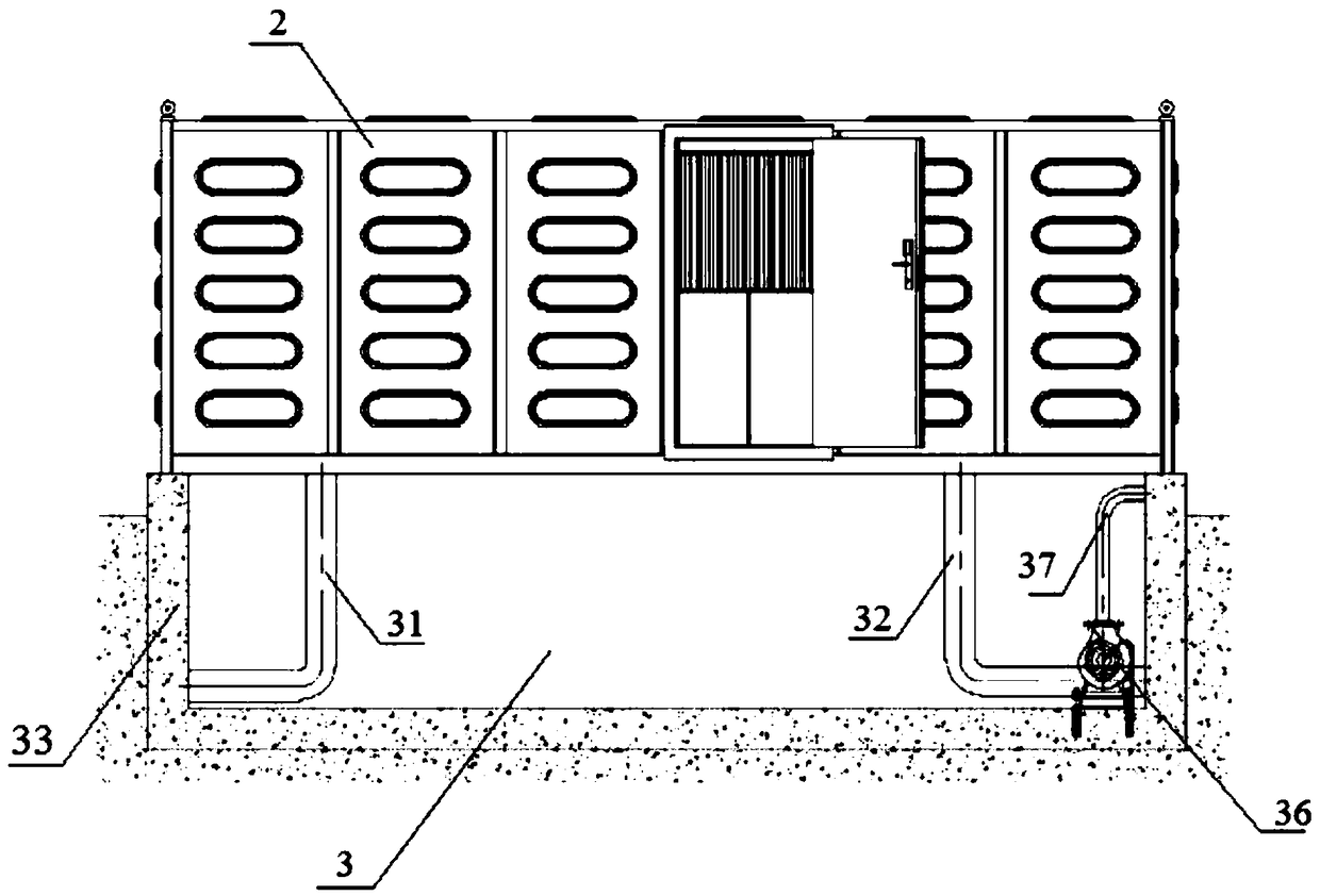 Anti-freezing intelligent integrated pump station adopting underground water inflow and discharge