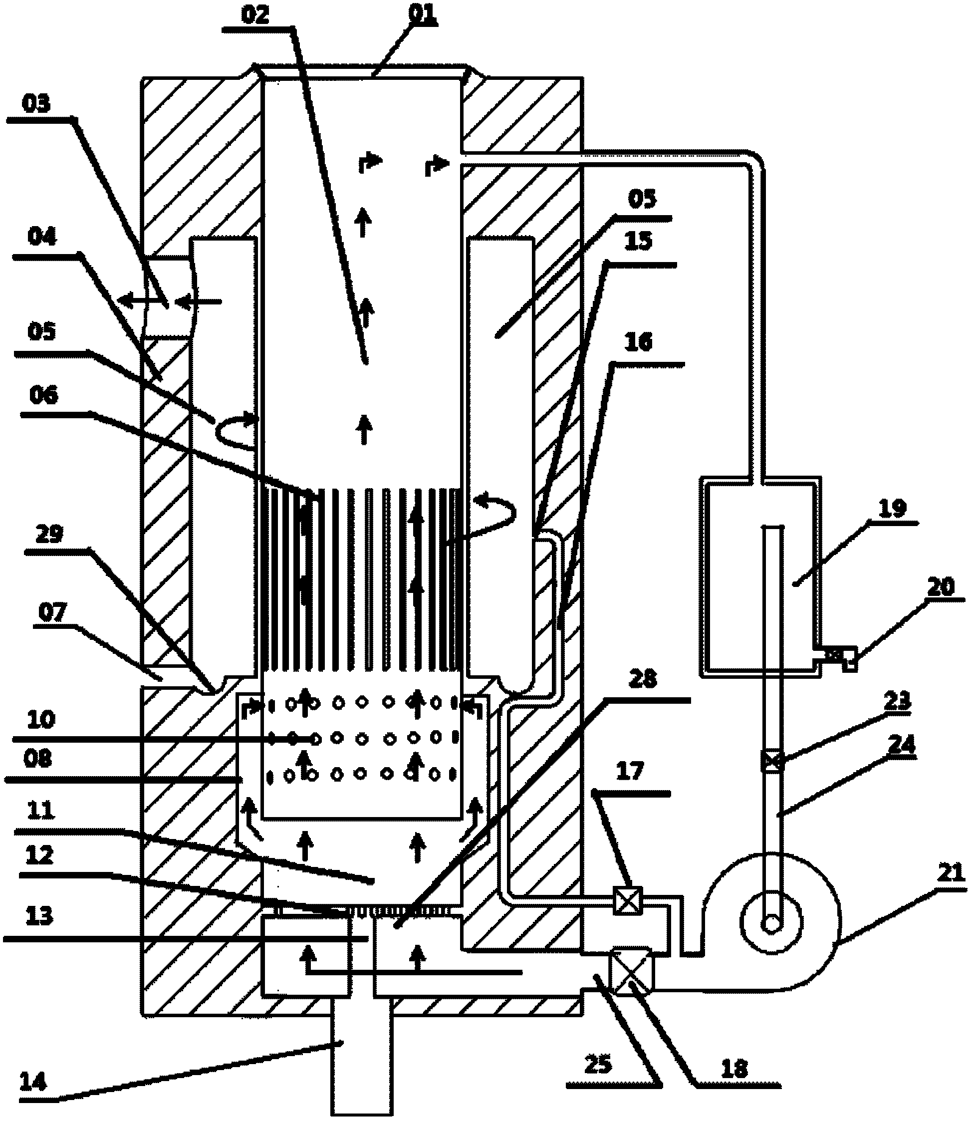 Oxygen-deficiency pyrolyzing circular sludge incinerator