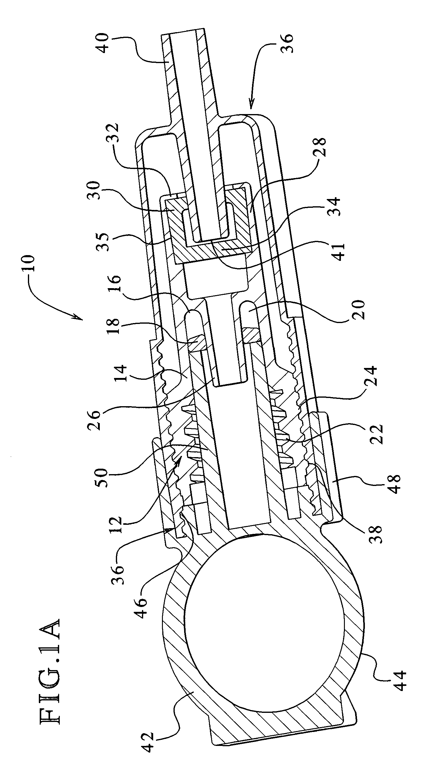 Dialysis connector with retention and feedback features