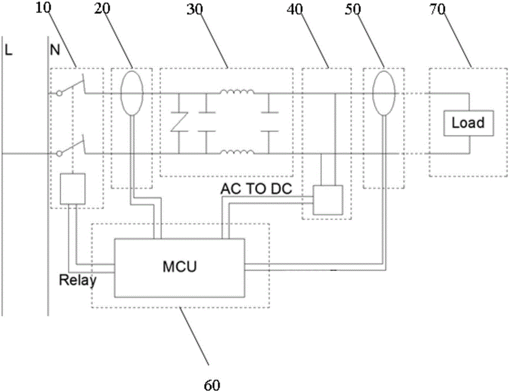 Household electrical appliance and fault arc detection device and method used therefor