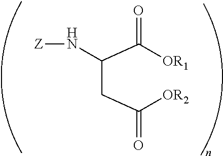 Polyurea compositions from polyaspartic esters and secondary heterocyclic amines derived aspartic esters