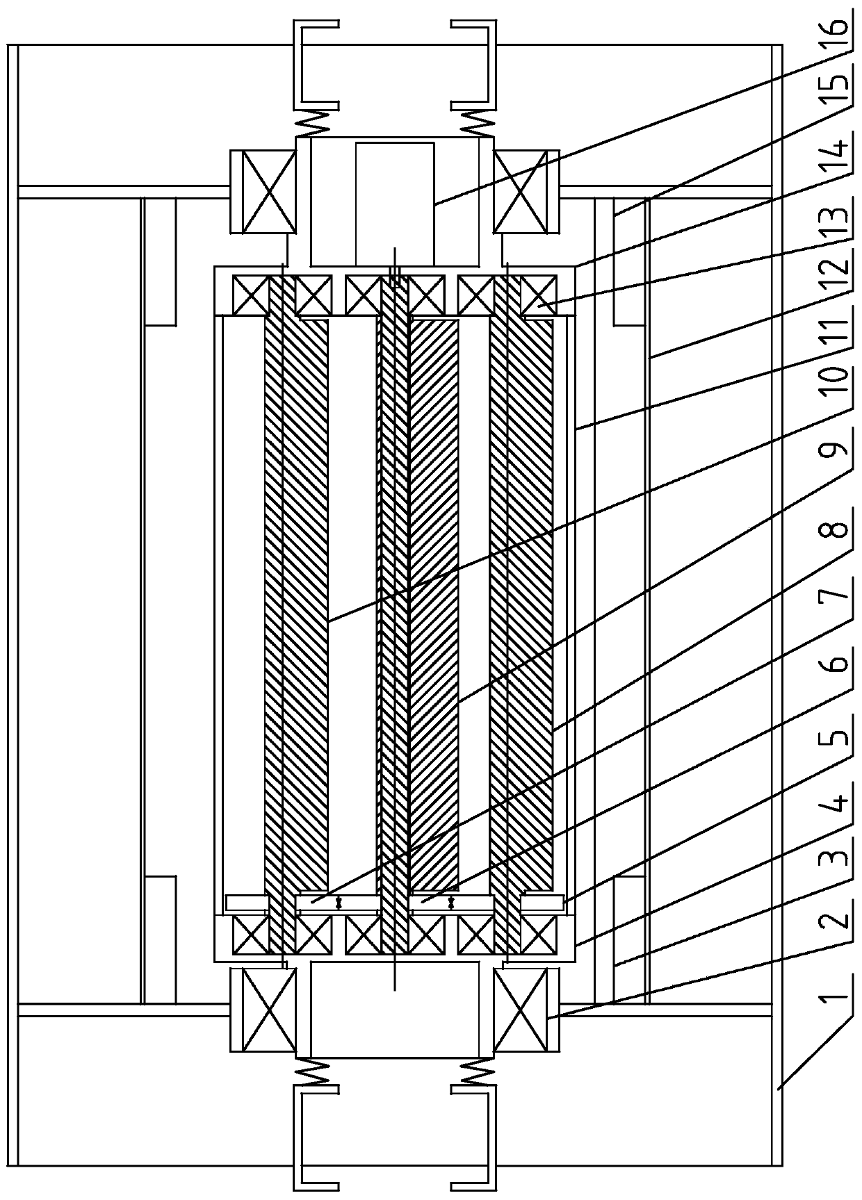 Directional vibratory drum capable of switching between rotation and reverse rotation