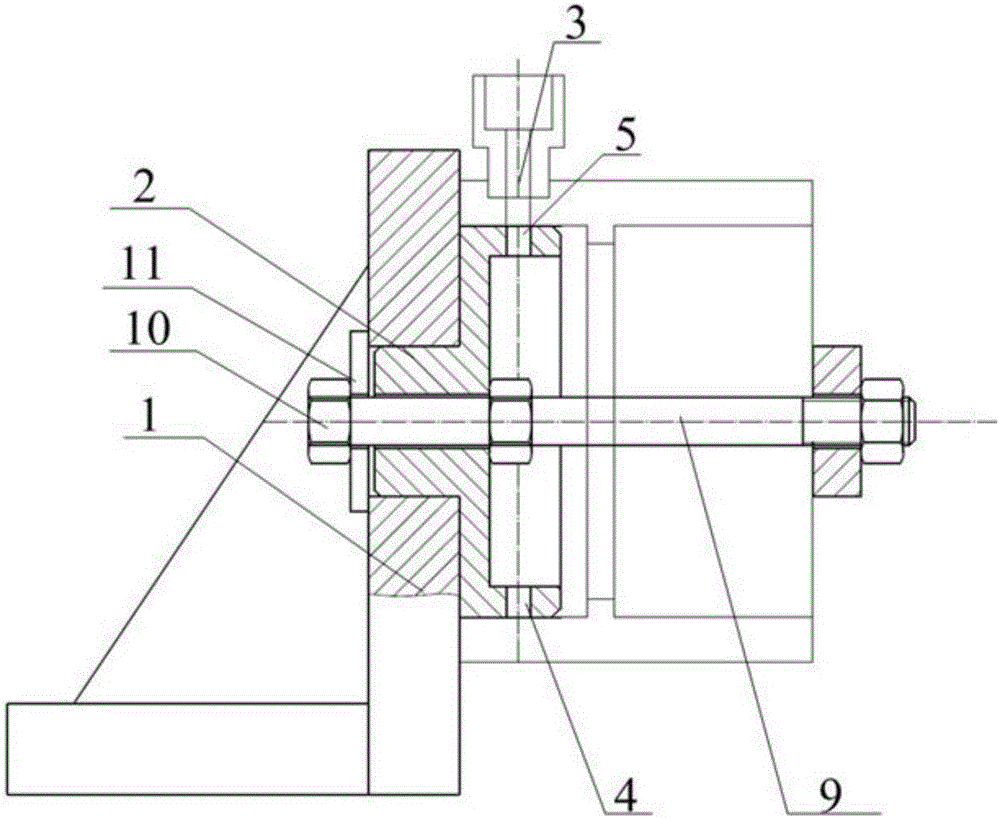 Device for milling left bearing pedestal and right bearing pedestal