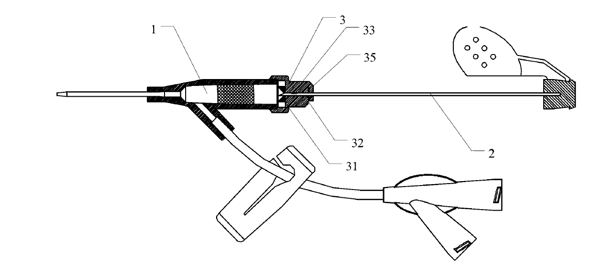 Secure type indwelling and shielding cap