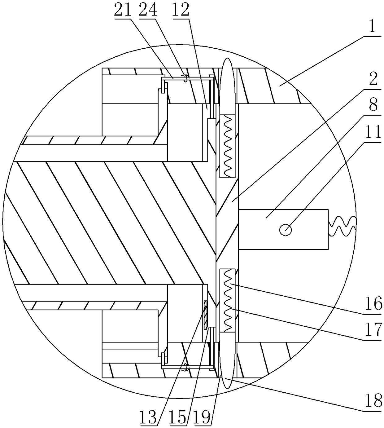 Needleless injection connecting device