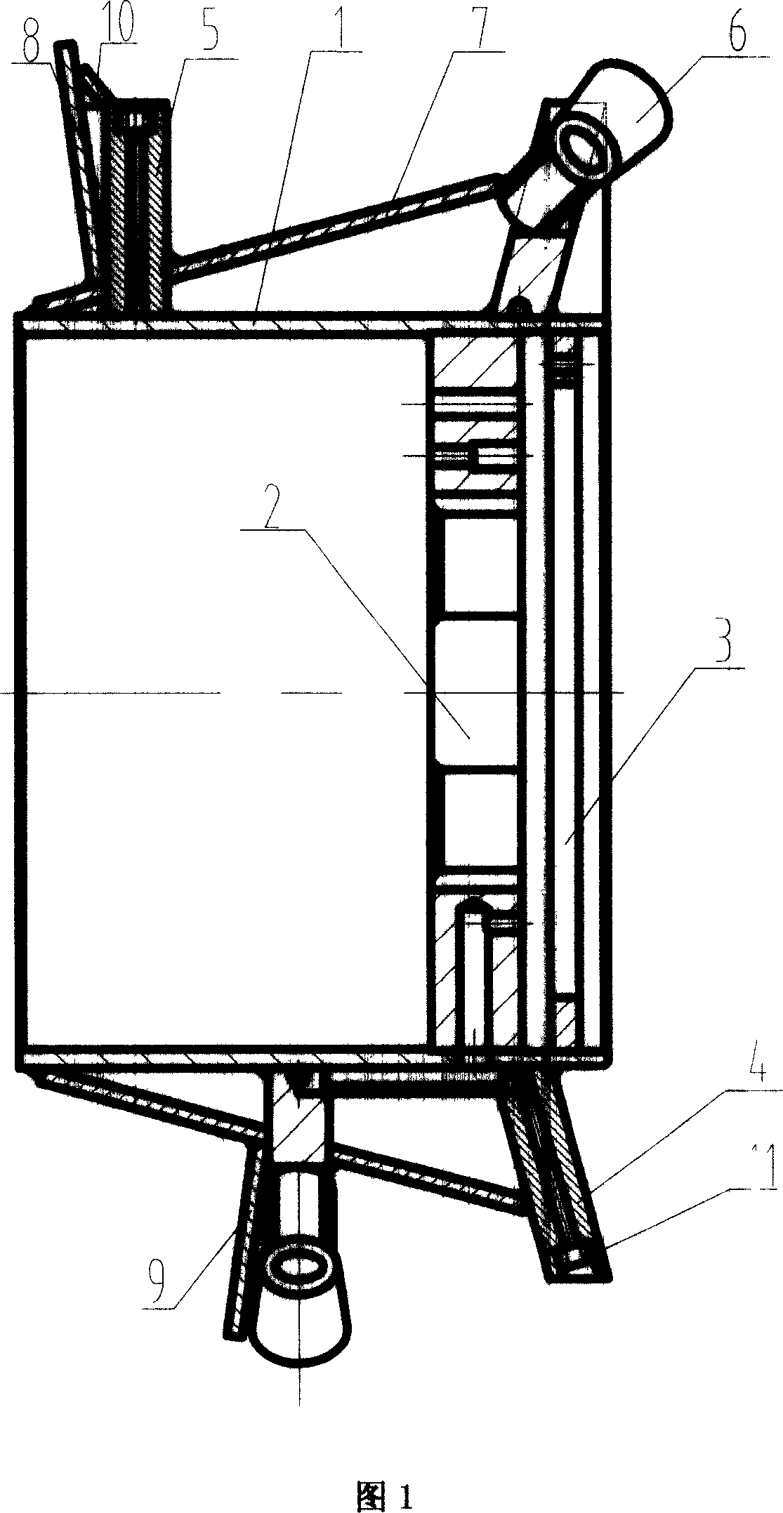 Double-blades double-cylinders drum of coal mining machine