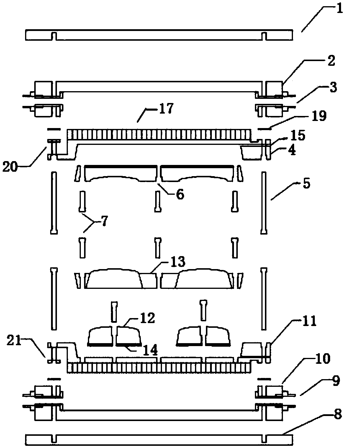 Assembled type mould with rapid heat molding and cold setting