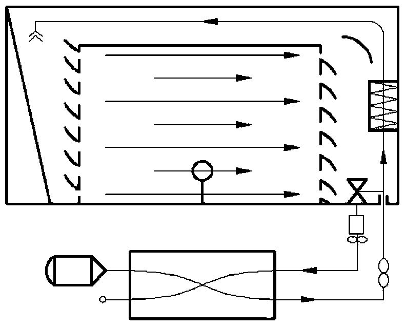 A heat pump drying device for edible fungus with parallel air supply on the drying surface