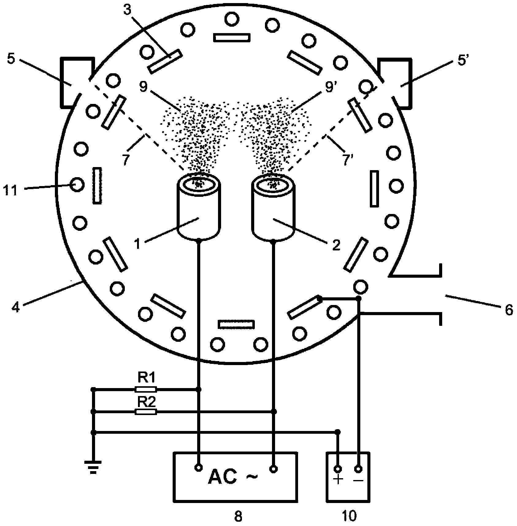 Method for realizing MCrAlX protective coating through ion plating deposition and device