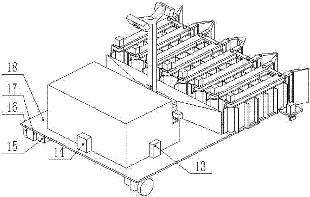 Automatic reaping and crushing device for corn straw