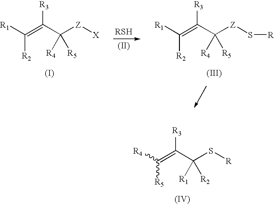 Dechalcogenative methods for the preparation of allylic sulfides