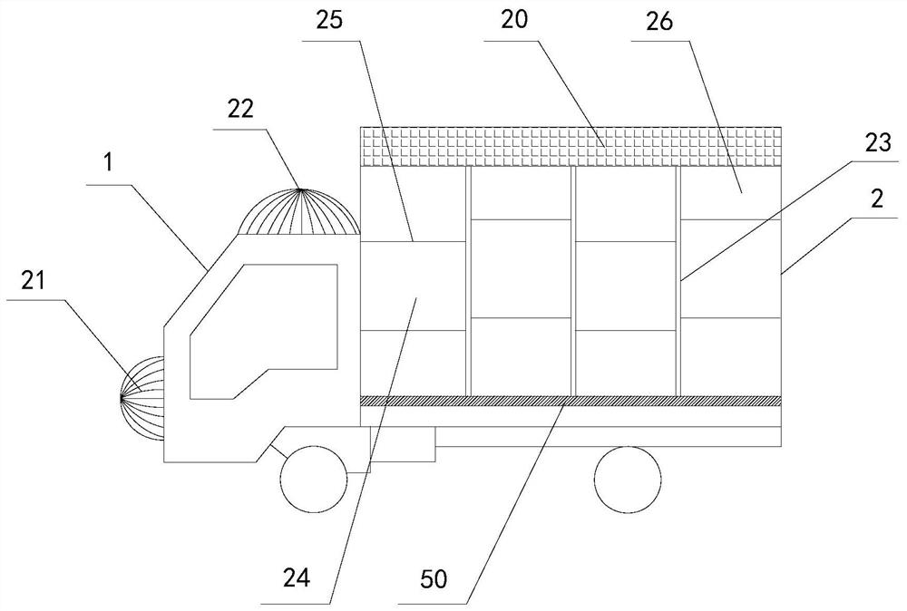 Vehicle special for agricultural and sideline product transportation