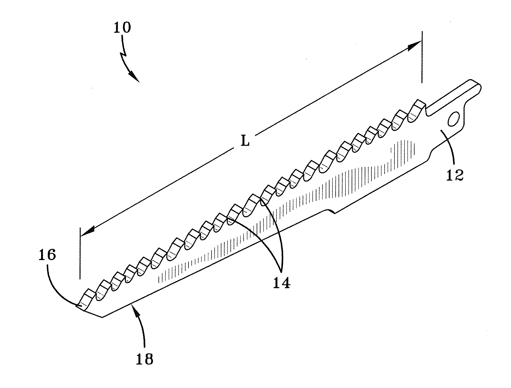 Reciprocating saw blade