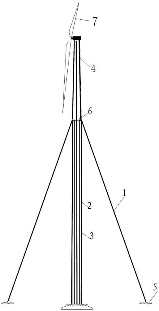 Prestressed concrete wind power tower system and construction method thereof