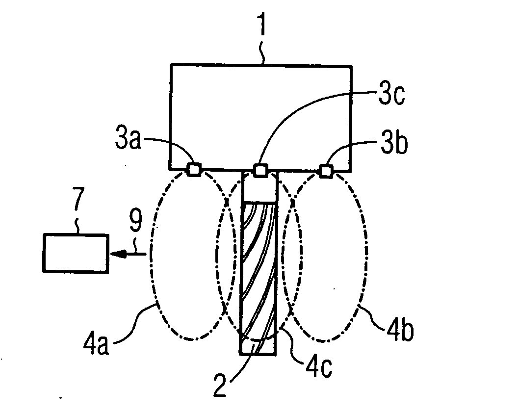 Device and method for monitoring collisions of a machine component with a workpiece or another machine component