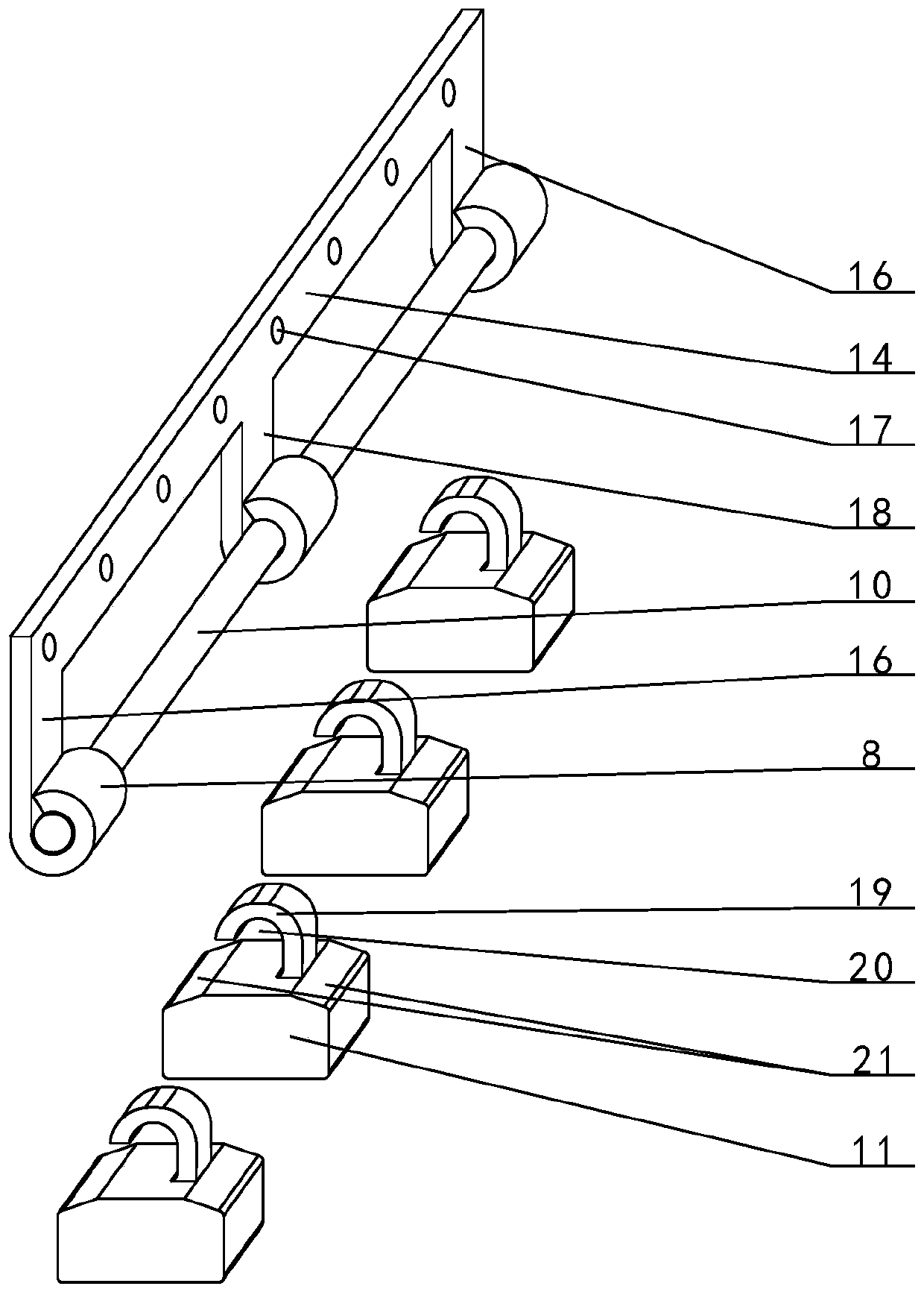 Multi-drawer cabinet capable of adjusting number of counter weights and preventing forward toppling