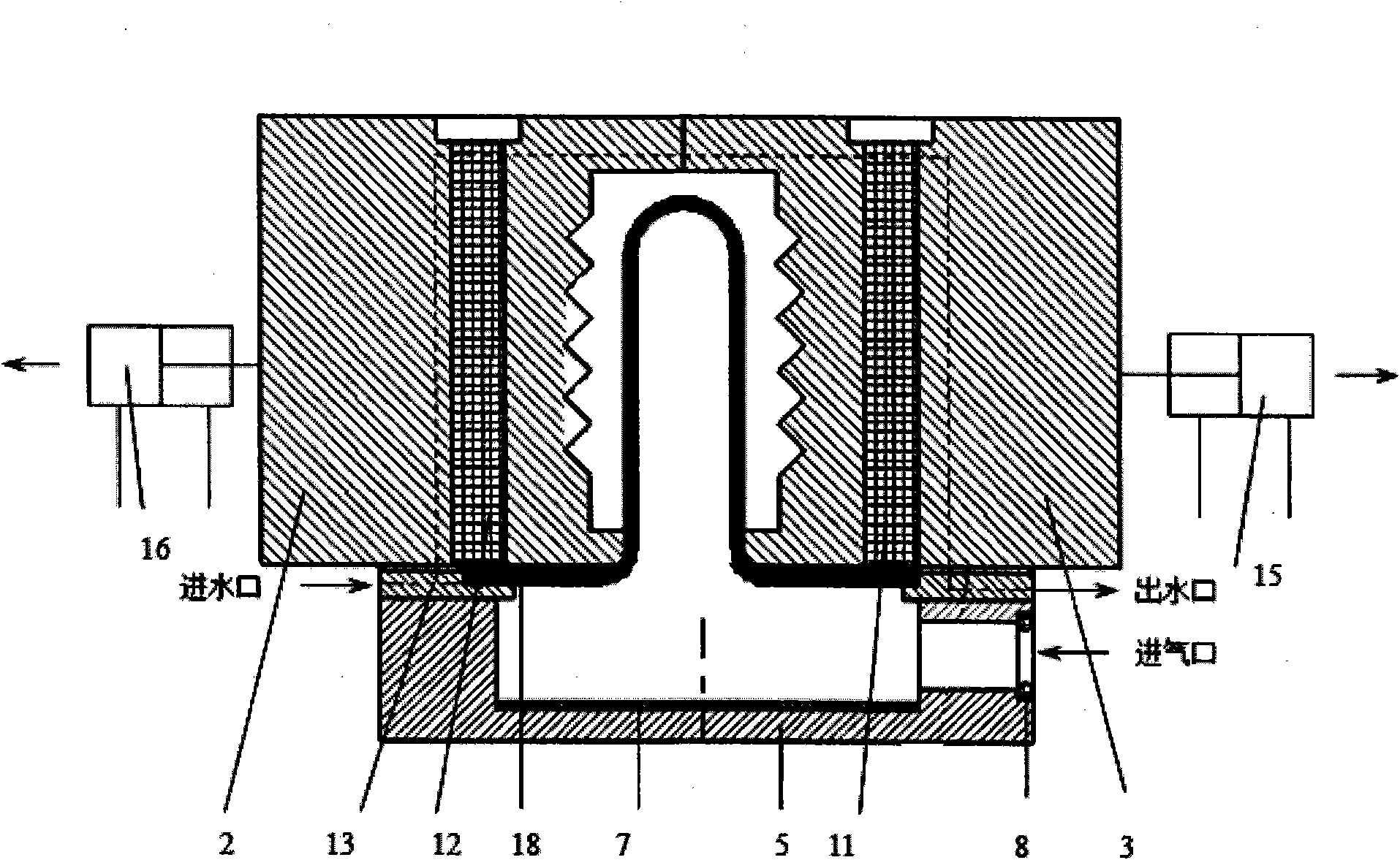 Two-step blow forming method and device for amorphous alloy special-shaped tube