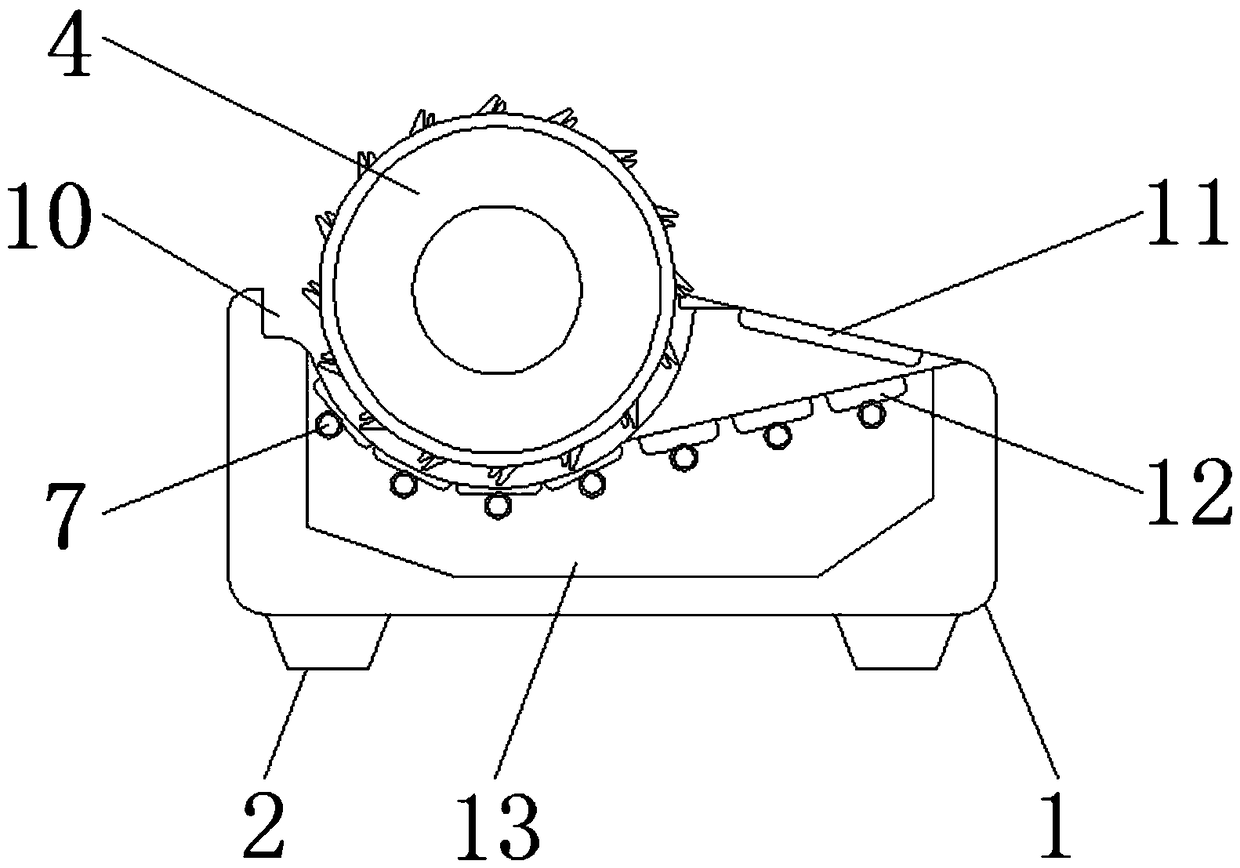 Tea stem separation device with function of facilitating centralized collection of tea