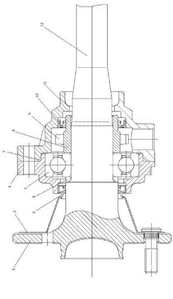 Micro wheel-side structure of automobile axle