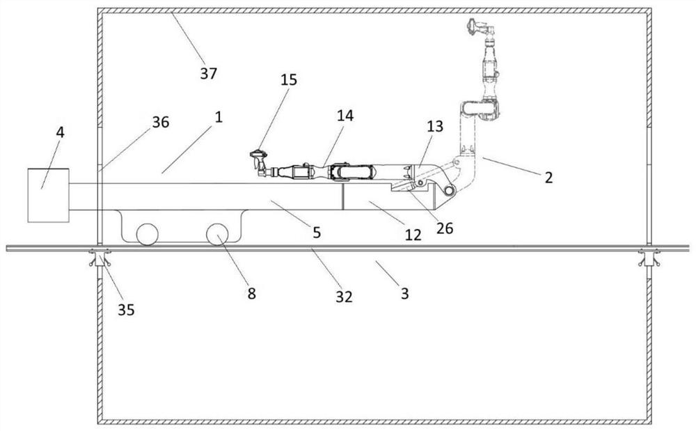 Orbital spraying robot