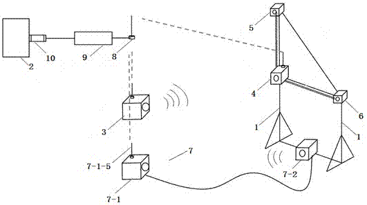 A measuring point spatial displacement measuring device and method based on ultrasonic principle