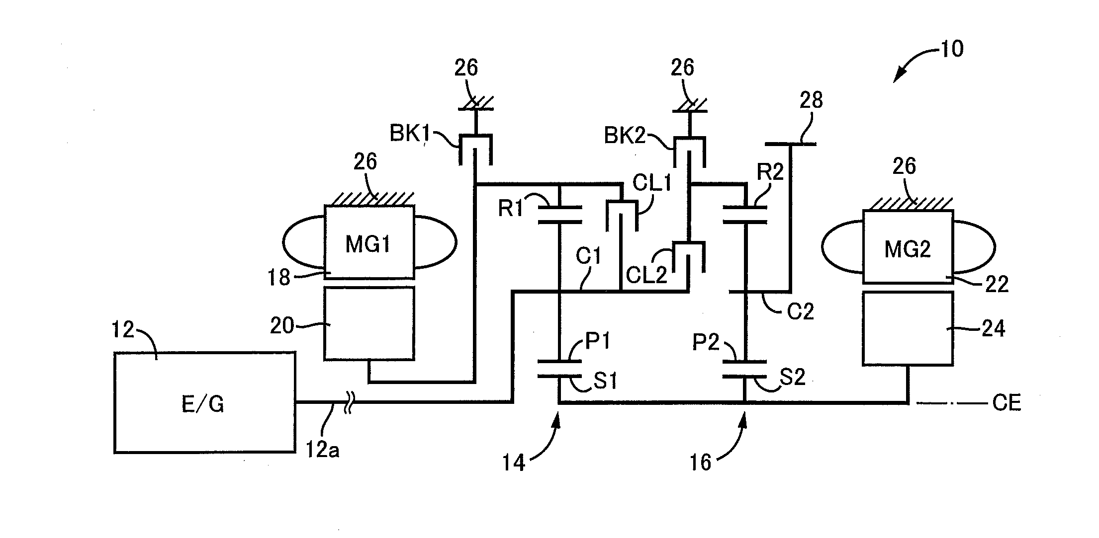 Hybrid vehicle drive system