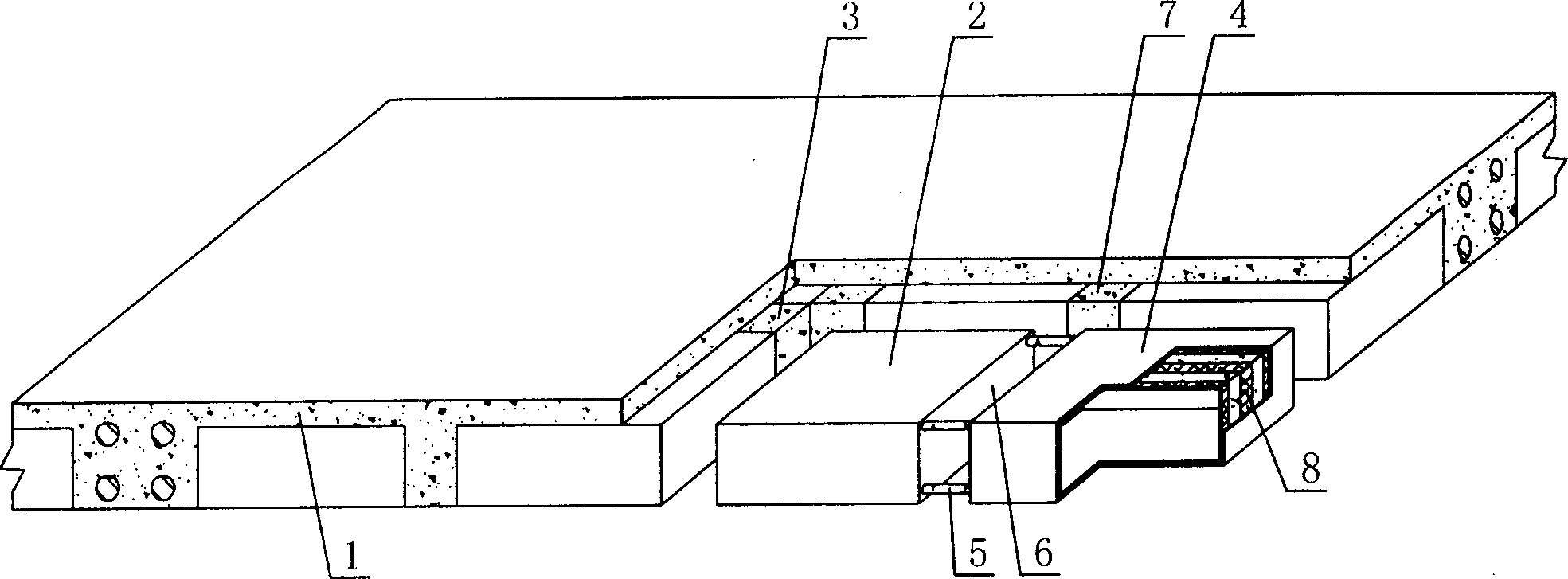 Hollow plate fabricated from reinforcing steel bar concrete