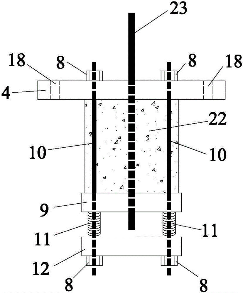 Device and method for testing adhesive property between fiber reinforce plastic (FRP) rib and concrete under complicated stress state