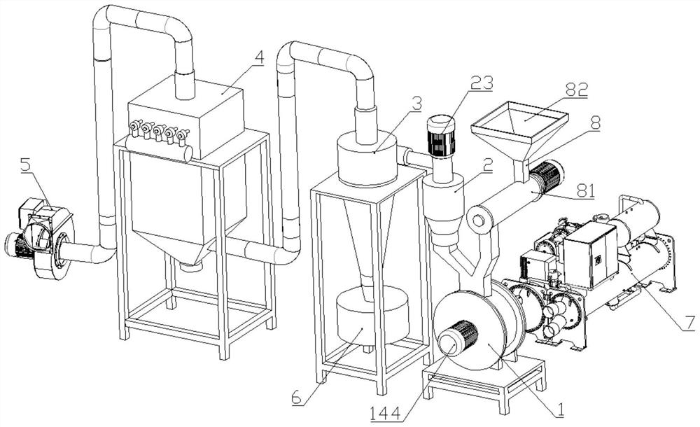 Tenebrio molitor smashing device