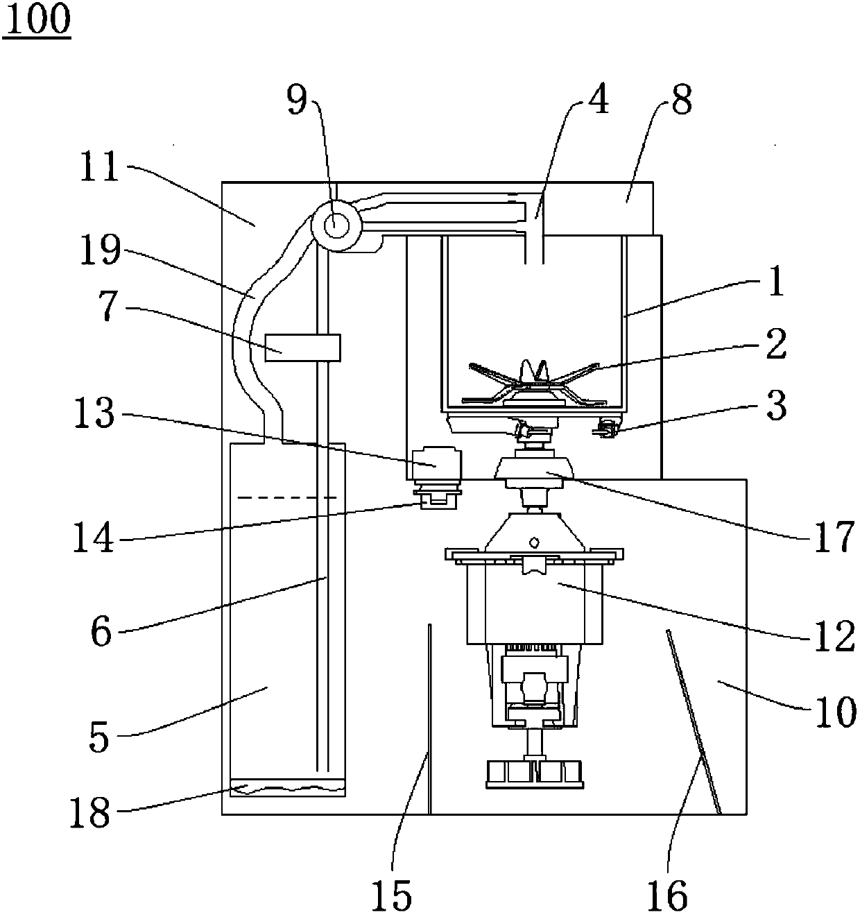 Soybean milk machine and milk making method of soybean milk machine