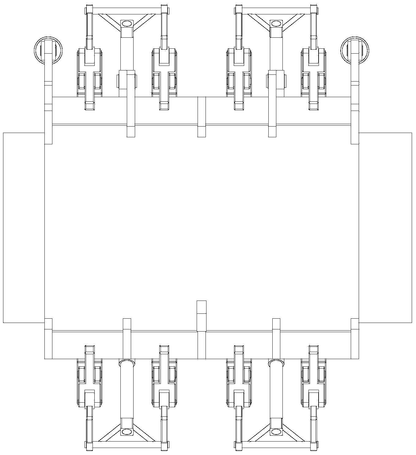 Full-automatic clamping hoop used for seabed jacket repairing