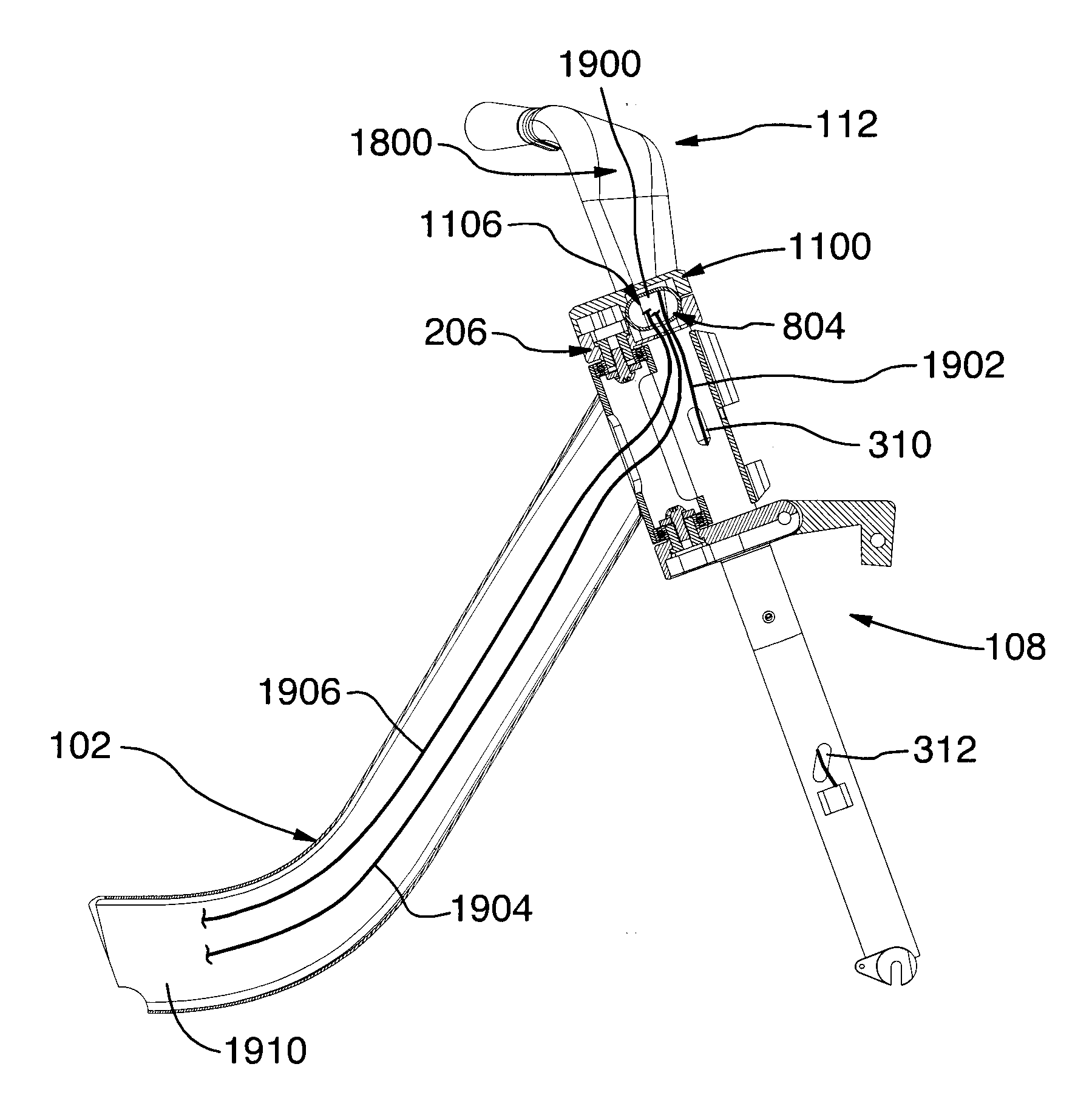 Fork assembly for a bicycle