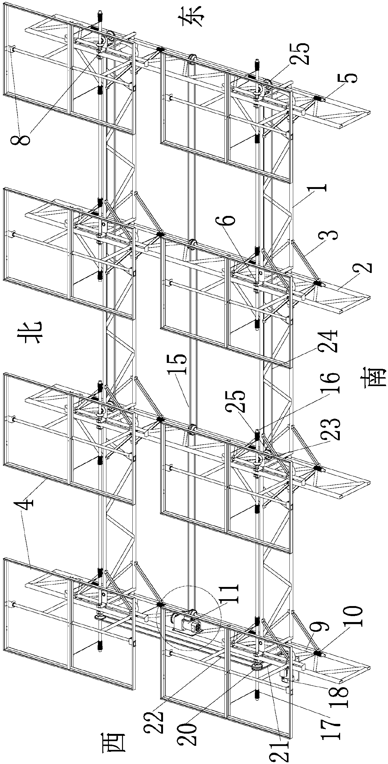 Follow-up device of solar photovoltaic power generation system