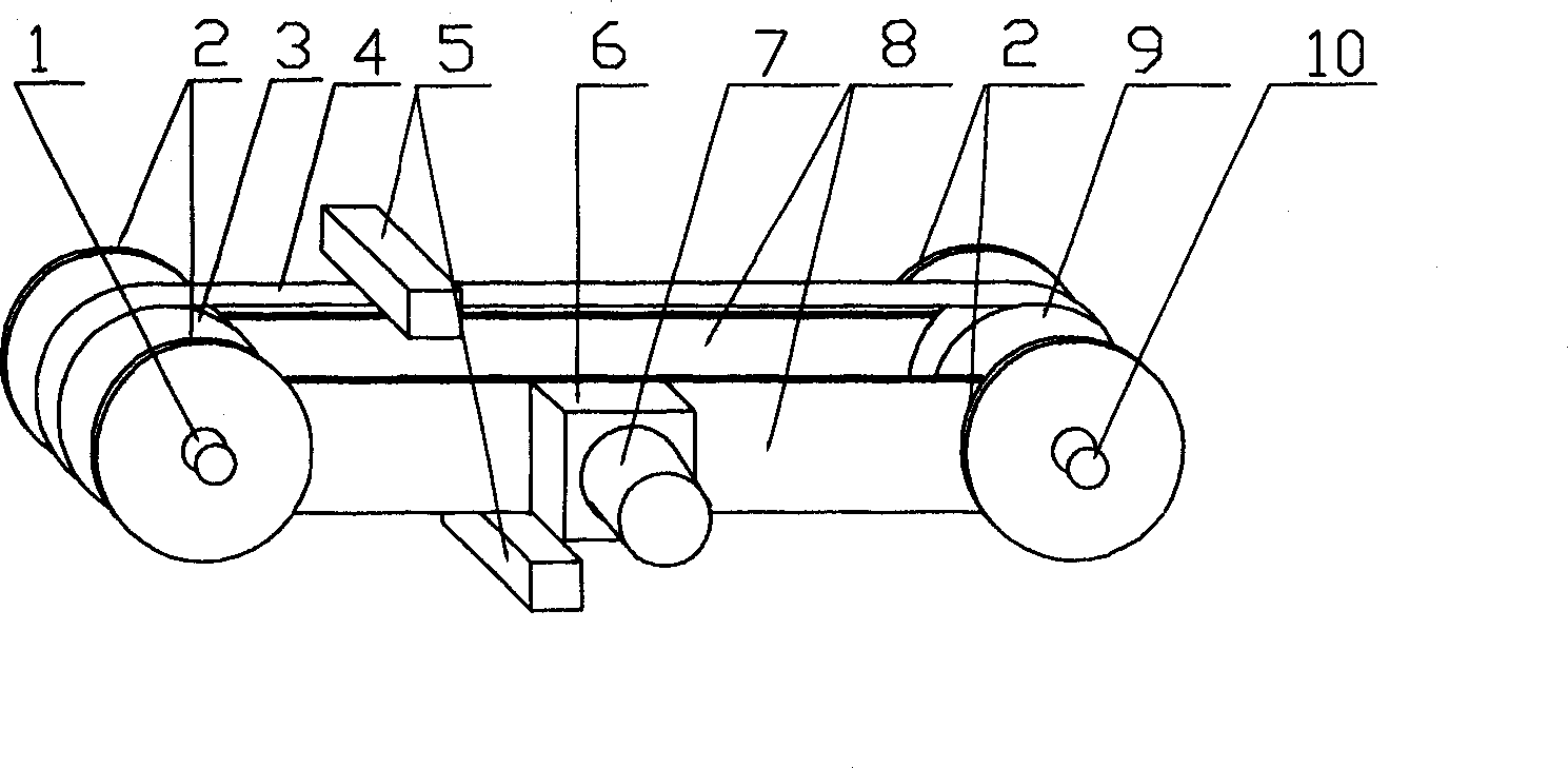 Crawler for magnetically adsorbed wall-climbing robot