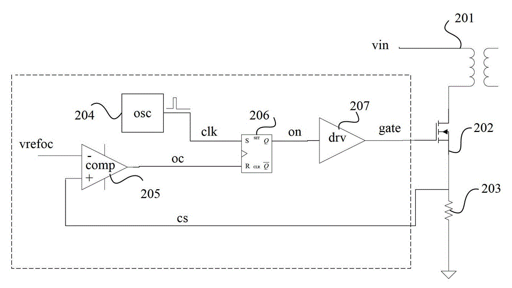 A switching power supply and a circuit for increasing its output current adjustment rate