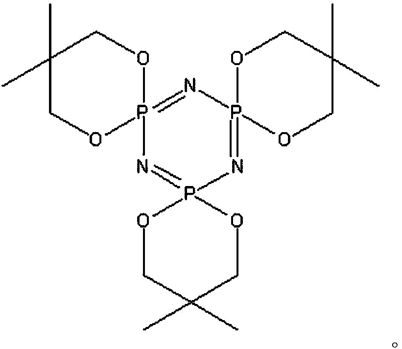 Halogen-free phosphazene expanding-type flame retardant and preparation method thereof