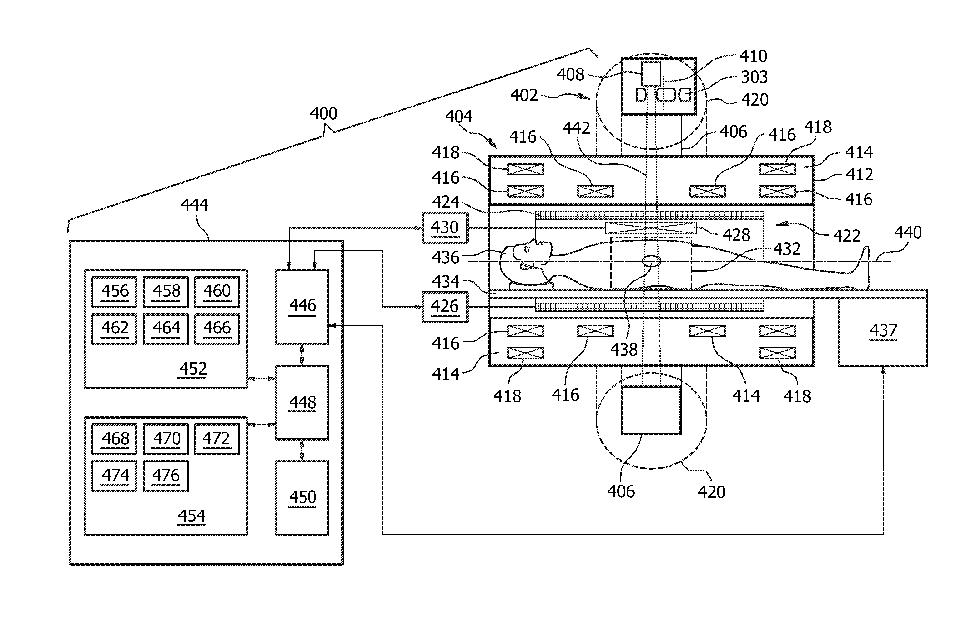 Therapeutic apparatus comprising a radiotherapy apparatus, a mechanical positioning system, and a magnetic resonance imaging system