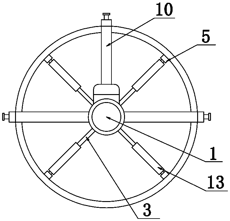 Wall scraping and stirring device for loading head