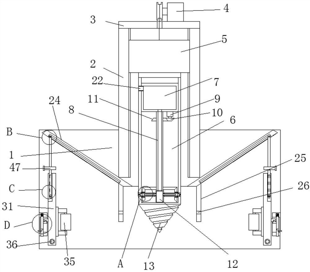 Rapid repairing device for saline-alkali soil for rice planting