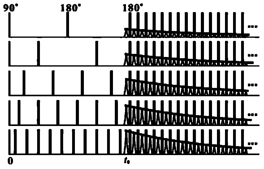 Improved type self-adaptive method for T2-G acquisition parameter t0 of CPMG sequence