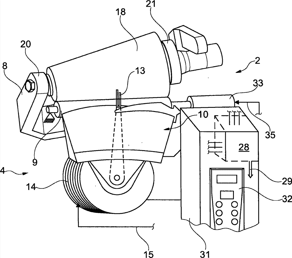 Production for conical cross winding column of S twisted yarn