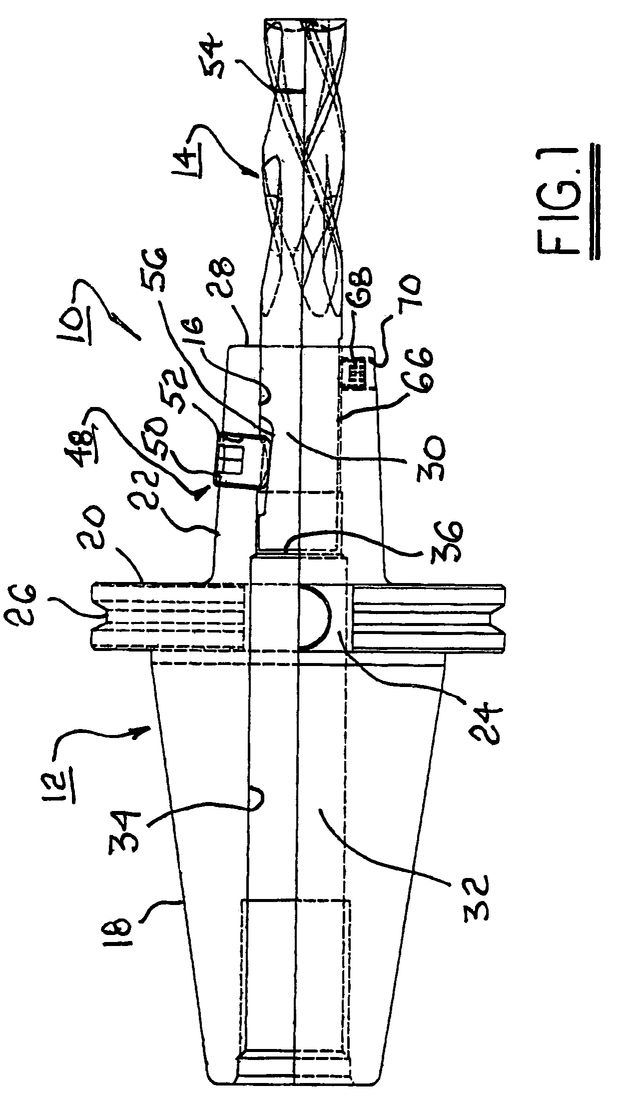 System for mounting a machine tool in a holder