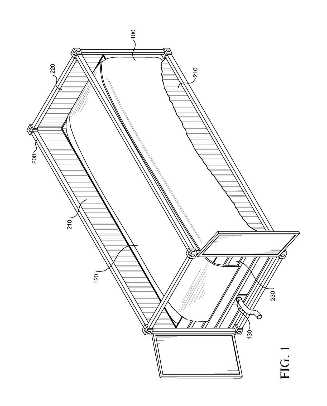 Flexible tank with cape