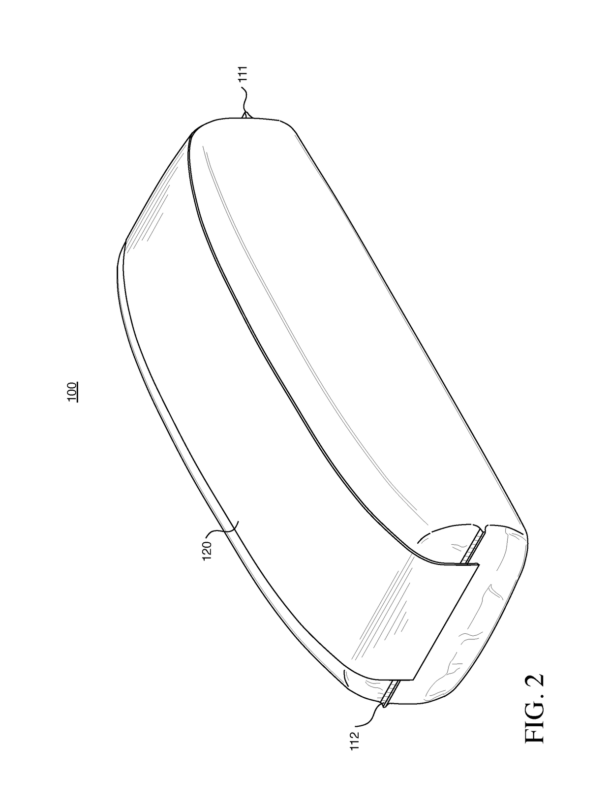 Flexible tank with cape