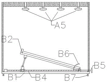 Analysis testing device for simulating influences of rainfall and moisture content on side slope stability