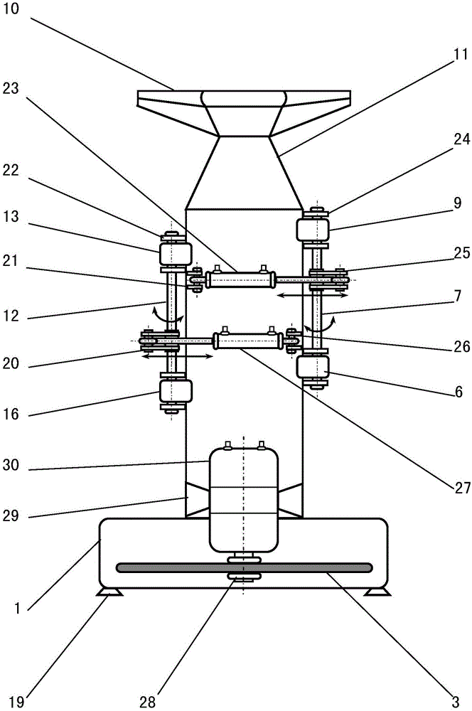 Felling and bundling device for miscellaneous shrubs in mountain forest