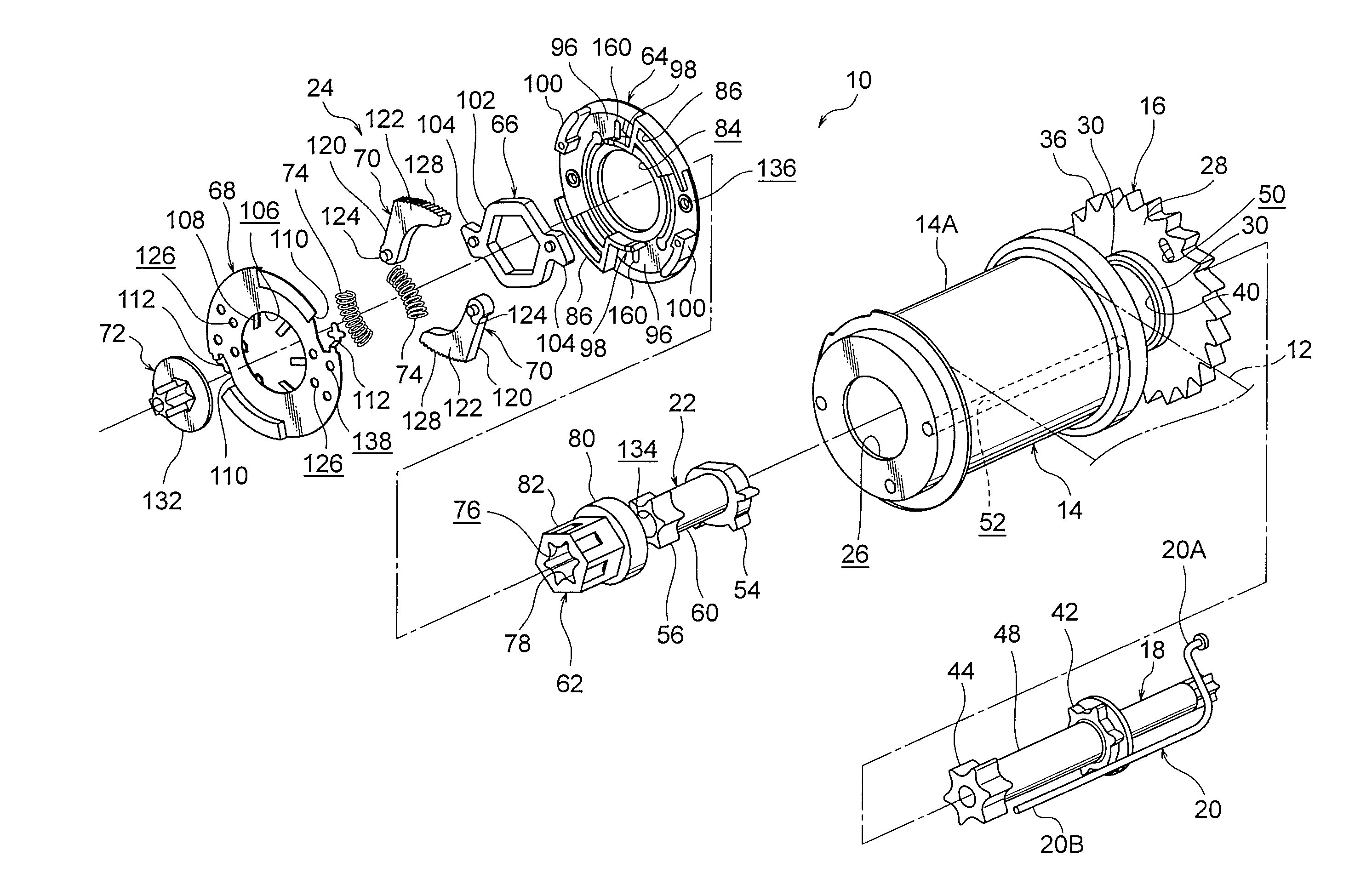 Webbing take-up device