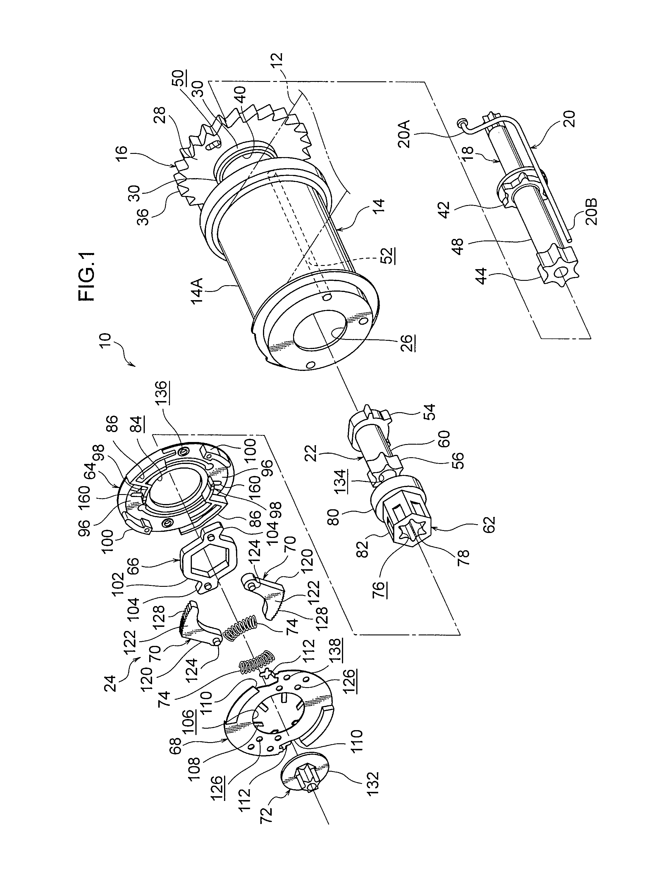 Webbing take-up device