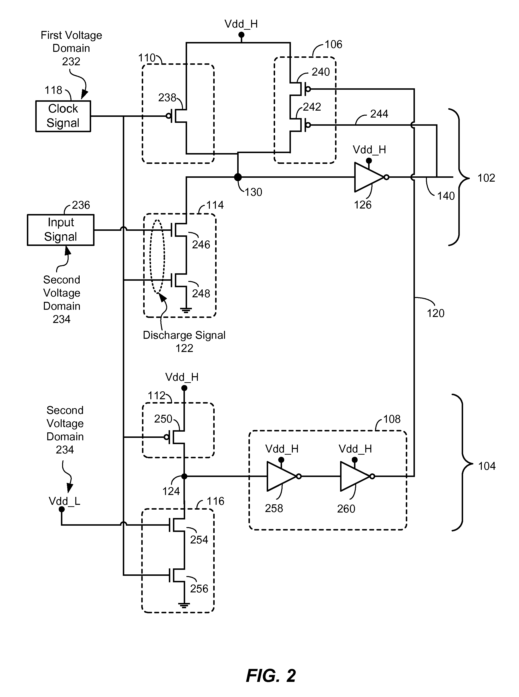 Voltage Level Shifter with Dynamic Circuit Structure having Discharge Delay Tracking