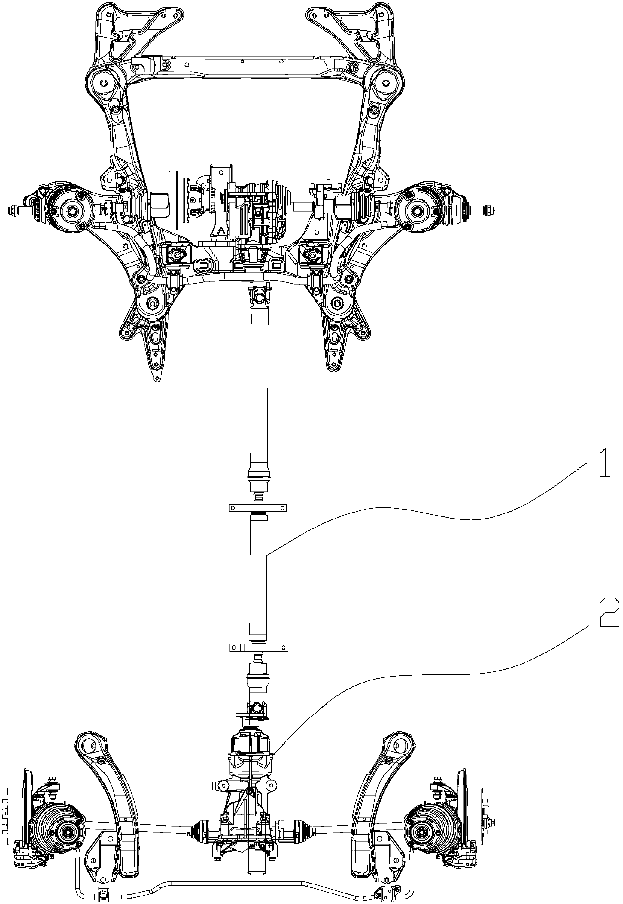 Double-drive electrical plug-in hybrid power automobile